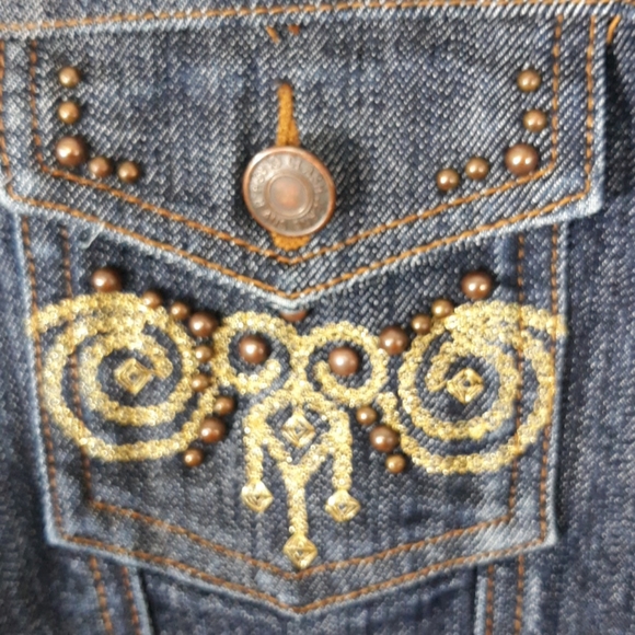 Girl's Clash Jeans Denim Jacket Size Large - Picture 4 of 6